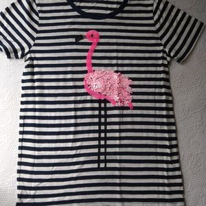 J crew striped women's collectors top Pink Flamingo